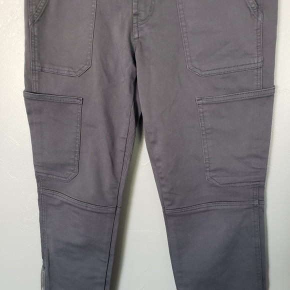 J Brand 27 Houlihan Dark Grey Pant Zipper Ankle Cargo Utility Denim Cotton Blend - Picture 5 of 7